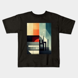 Bauhaus architectural illustration Kids T-Shirt